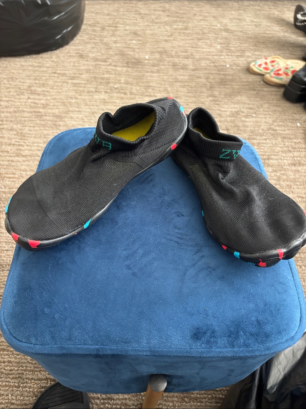 Kids Black Slip-On Water Shoes - Lightweight Comfort